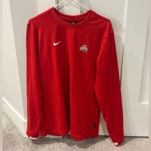 Ohio State Nike Dri Fit Sideline On Field LS Pullover small